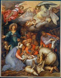 Adoration des bergers ... by Abraham Bloemaert