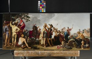 Taç Giyme Sahnesi (ahşap üzerine yağlı boya) by Abraham Bloemaert