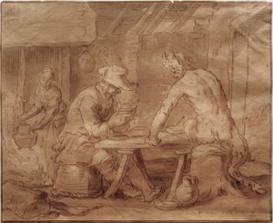 Çiftçinin evindeki satir by Abraham Bloemaert