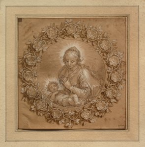 Bir tondo bebek İsa ile Madonna by Abraham Bloemaert
