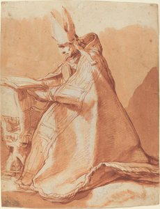 Oturan Piskopos by Abraham Bloemaert