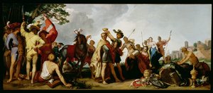 Büyük İskender'in taç giyme töreni (MÖ 356-323) (panel üzerine yağlıboya) by Abraham Bloemaert