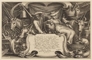 Başlık sayfası, "Çiftlik Evi ve Peyzaj Serisi" by Abraham Bloemaert