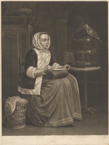 kadın dikiş by Abraham Blooteling