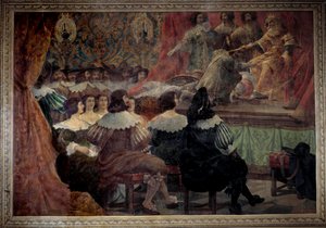 Abraham Bosse (1602-1676) tarafından Chateau de Grosbois Tablosunda 17. yüzyılda bir tiyatro temsili by Abraham Bosse