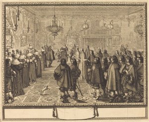 Polonya Kralı IV. Vladislas ile Mantua Prensesi Gonzaga LouiseMarie arasındaki Evlilik Sözleşmesinin Töreni Fontainbleau