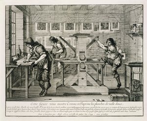 Fransız matbaası, 1642 by Abraham Bosse