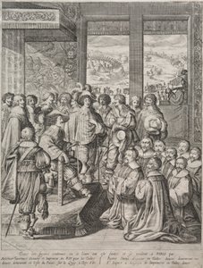 Louis XIII Sulh Heyetinin Kabulü. by Abraham Bosse