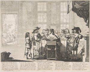Zengin Adamın Ziyafeti, 17. yüzyılın ortalarından sonlarına kadar. by Abraham Bosse