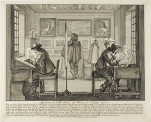Gravürcü ve Etcher, 1642 by Abraham Bosse