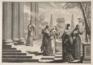 Aptal Bakireler Reddedildi, ca. 1635. by Abraham Bosse