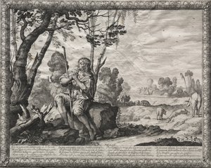 Müsrif Oğul: Domuzlara Bakan Müsrif Oğul. by Abraham Bosse