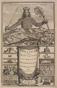 Thomas Hobbes'un 'Leviathan veya The Matter, Forme, & Power of a Common-Wealth Dini ve Medeni' kitabının Başlık Sayfası
