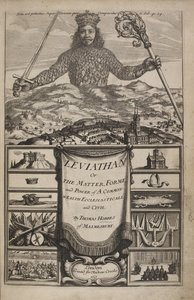 Thomas Hobbes'un 'Leviathan veya The Matter, Forme, & Power of a Common-Wealth Dini ve Medeni' kitabının Başlık Sayfası