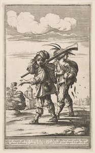 17. yüzyılın ortalarından sonlarına kadar iki Çapulcu. by Abraham Bosse
