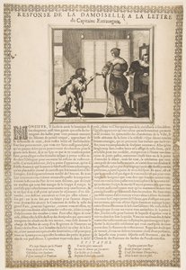 Genç Hanımın Kaptanın Mektubuna Cevabı, yakl. 1636. by Abraham Bosse