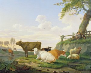 İnekler ve Çoban by Abraham Bruiningh van Worrell