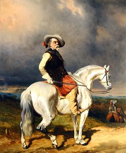Beyaz Atlı Süvari (tuval üzerine yağlı boya) by Abraham Cooper