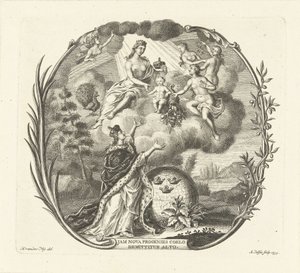 Juno ve Bolluk ile bir çocuğun doğumunun alegorisi by Abraham Delfos