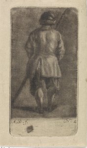 Arkadan görülen sopalı adam by Abraham Delfos