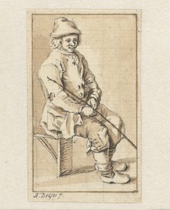 oturan adam by Abraham Delfos