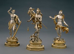 Herkül, Omphale ve Venüs, c.1695-1700 (kısmen gümüş kaplama)