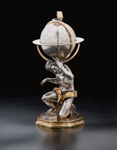 Herkül ve Atlas tarafından desteklenen iki olağanüstü karasal ve göksel küre, Augsburg, 1697-99