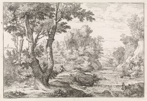Nehir ile manzara by Abraham Genoels
