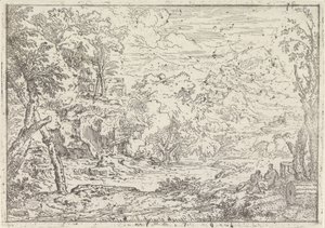 Kalıntılar ile manzara by Abraham Genoels