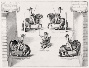 Peeter Clouwet (1629-70), 1658 tarafından oyulmuş bir Binicilik El Kitabından İllüstrasyon by Abraham Jansz. van after Diepenbeeck