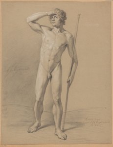 Önden bakıldığında çıplak erkek ayakta (1. ödül 1810)