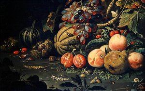 Meyve (tuval üzerine yağlı boya) (278970 detayı) by Abraham Mignon