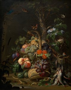 Meyveli, Balıklı ve Yuvalı Natürmort, c. 1675.