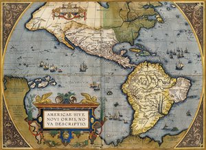 Amerika Haritası, 1612 by Abraham Ortelius