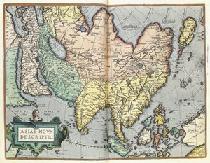 Asya, 1592 by Abraham Ortelius