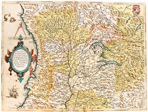 Ducatus Mediolanensis, Abraham Ortelius (Oertel, Ortell veya Ortel) tarafından "Theatrum Orbis Terrarum" dan Milan Dükü