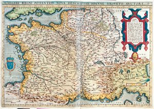 Fransa by Abraham Ortelius