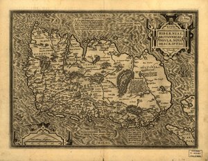 Hiberniae, Britannicae Insvlae nova descripto. LOC 99466749 by Abraham Ortelius