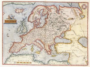 Avrupa Haritası, 1587 by Abraham Ortelius