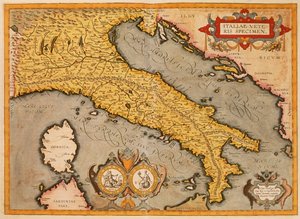 Abraham Ortelius tarafından İtalya Haritası by Abraham Ortelius