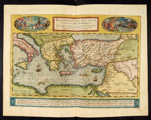 Roma imparatorluğunun haritası, Theatrvm Orbis Terrarvm, Abraham Ortelius, Antwerp by Abraham Ortelius