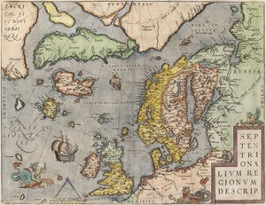 Baltık Denizi Gönderen: Dünya Tiyatrosu, c. 1608-1610 by Abraham Ortelius