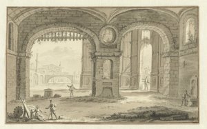 Klasik Binalarla Fantastik İtalyan Şehir Manzarası by Abraham Rademaker