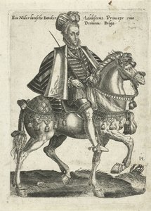 Hollandalı bey at sırtında