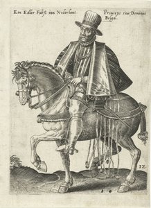 Hollandalı prens at sırtında by Abraham de Bruyn (attributed to)