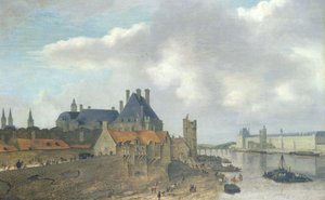 Nevers Hotel ve Louvre Sarayı, 1637 (tahta üzerine yağlı boya)