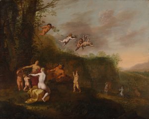 Bir Manzaradaki Bacchus ve Periler, muhtemelen 1640