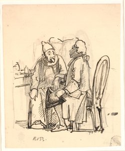 Saint Augustine?, kıyafetleri bir darbeyle yırtılan by Abraham van Diepenbeeck