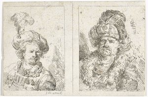 iki erkek büst by Abraham van Strij (I)