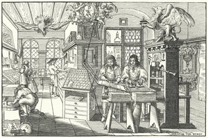 matbaacılık atölyesi by Abraham van Werdt